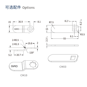 구브 P152 스마트 잠금장치 (아연 소재 키 잠금해제, 모던 디자인, 침실 및 체육관용) - Product Image 3