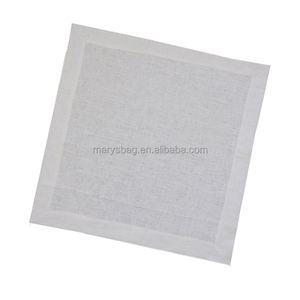 Servilleta de lino natural con <span class=keywords><strong>dobladillo</strong></span> ancho de 1,5 "y esquinas ingleteadas - Product Image 1