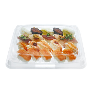 Garantía de calidad Reciclable de dos piezas PET Desechable para llevar Togo Contenedor de almacenamiento de alimentos Rollo de sushi Tapa para llevar Tamaño múltiple - Product Image 2