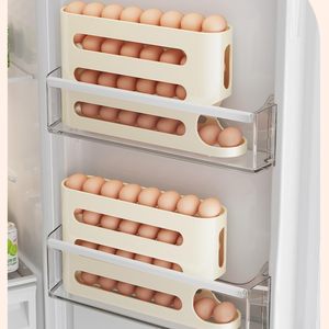 Trending Products 2026 New Arrivals 30pcs <b>Eco</b>-Friendly Electric Space Saving <b>Egg</b> Dispenser Auto Rolling <b>Egg</b> Holder for - Product Image 2