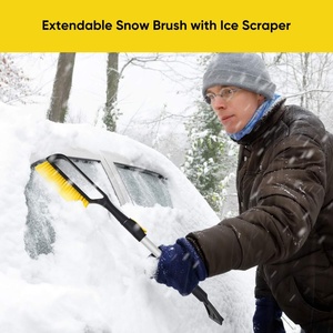 Outil professionnel pour <span class=keywords><strong>pare</strong></span>-<span class=keywords><strong>brise</strong></span>, <span class=keywords><strong>balai</strong></span> extensible avec grattoir renforcé pour un déneigement et un dégivrage complets - Product Image 5