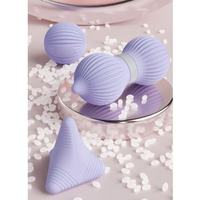 Balle de massage portable en silicone texturée pour la libération des points de déclenchement myofasciaux des pieds, du dos et du cou