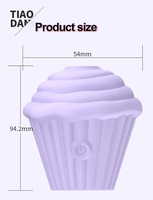 Ensemble de 5 jouets pour adultes, vibrateur Ice Cupcake, stimulation de l'anus, du clitoris et des mamelons, 212,8 g