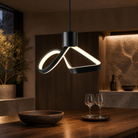 Ampoule LED décorative NEXcell 10W en forme de boucle et de triangle, culot E26 ou E27, pour éclairage suspendu de café et d'hôtel