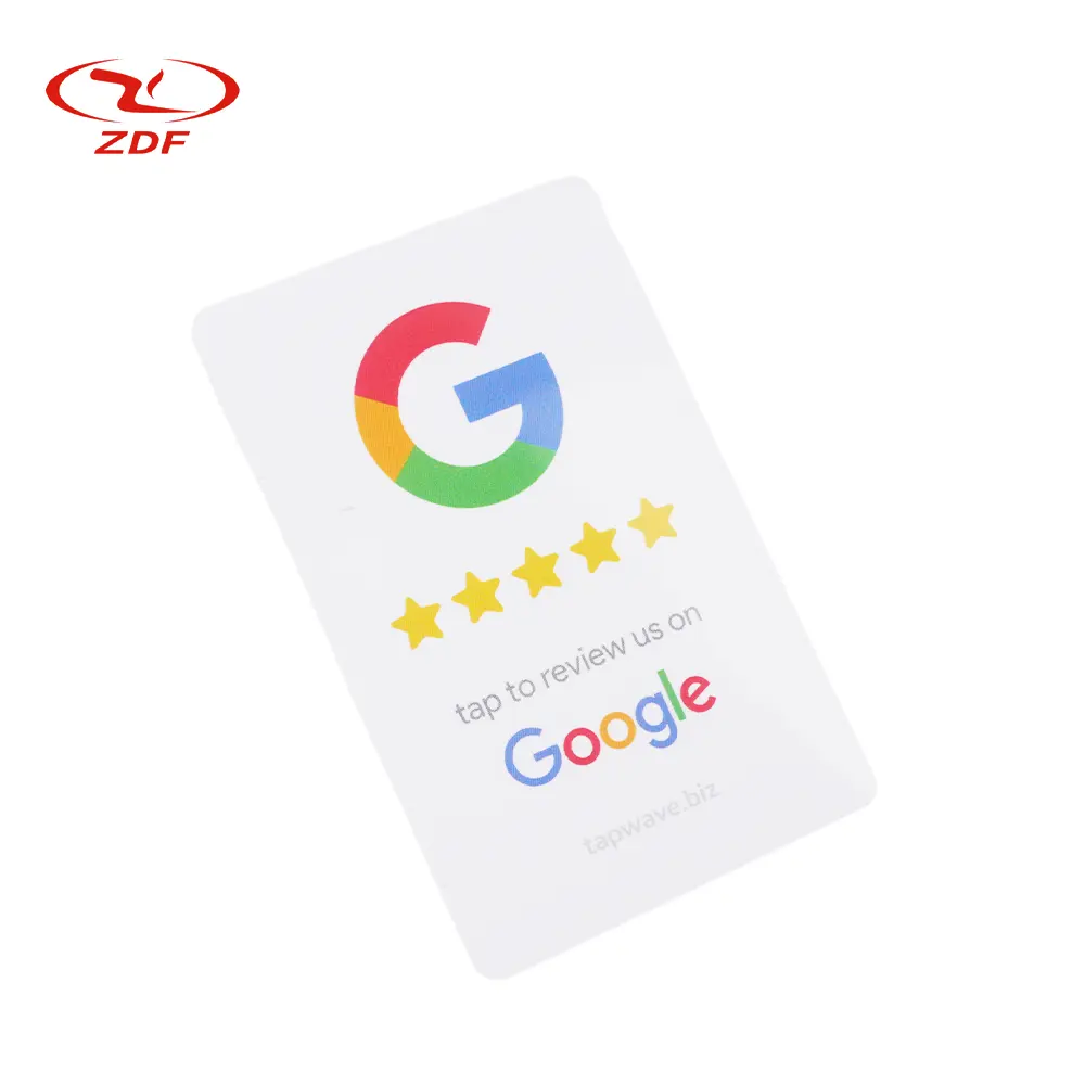 Silone özelleştirilmiş baskı Google yorumları kart PVC akıllı NFC RFID Ntag213 215 216 çip NFC Google oyun hediye kartı