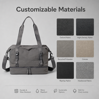 Sac de sport classique léger, sac de sport avec compartiment pour chaussures, sac de sport moyen pour hommes et femmes