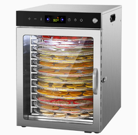 Deshidratador de Alimentos Eléctrico Rotatorio de 10 Capas, Gran Capacidad, Acero Inoxidable, para Uso Doméstico y Comercial, Máquina para Secar Frutas, Carnes y Verduras