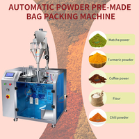 Pochette fermeture éclair plat Doypack distributeur de sac préfabriqué lait thé en poudre poudre de soja poudre Machine d'emballage