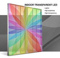 Écran LED transparent ultra-léger en aluminium profilé 500*500mm avec dissipation thermique pour scène de concert, fond de scène, mur-rideau en verre