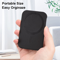 Porte-cartes magnétiques au design personnalisé simple en gros avec pochette de support Carte portefeuille en cuir PU pour iPhone 15/15Pro Max/14/14 Pro