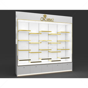 Espositore Autoportante per Parrucche ed Extension con Struttura <span class=keywords><strong>in</strong></span> Legno e Metallo, Ripiani Regolabili per Saloni, Negozi di Parrucche e Boutique di Bellezza - Product Image 5