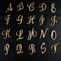 Broche tendance pour enfant, initiale 26 lettres entièrement sertie de diamants, zircon glacé, alphabet H, bijou, épingle pour pull et manteau, accessoires