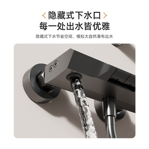 Aluminum Alloy Shower Head Set Gunmetal Gray Pressurized Hotel Home Bathroom Use - Product Image 4