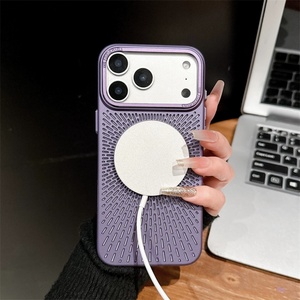 เคสระบายความร้อนแบบโปร่ง ดีไซน์หรู สำหรับ iPhone 17 15 14 13 16 12 Pro Max Plus 17Pro 17  วัสดุ PC แข็ง  ฝาหลังแม่เหล็กแบบด้าน - Product Image 2