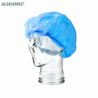 Bonnet jetable en PP non tissé avec bande élastique respirante, sans latex, pour hôpital, laboratoire, transformation alimentaire, salle blanche