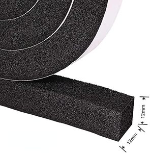 6mm * 12mm chống rung cách âm thời tiết Tước NBR/PVC cao su bọt Băng duy nhất bên dính mềm sọc CuộN cắt để đặt hàng - Product Image 3
