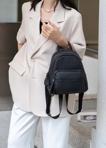 2025 sac à dos en peau de vache pour femmes grande capacité Texture carrée doublure en coton doux décontracté avec tout par le japon corée du <span class=keywords><strong>sud</strong></span> - Product Image 5