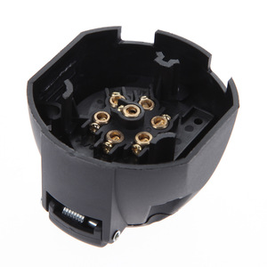 Prise de remorque 7 broches de style européen ES1701 en plastique, indice de protection IP44, tension 12 V, pour caravane et remorque - Product Image 2