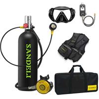Bouteille de plongée sous-marine portable SANDELI SD-X5000 2L en aluminium basse pression sans doublure intérieure