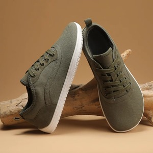 Nuevos Zapatos Casuales de Exterior con Cordones, Diseño Ancho, Antideslizantes, Resistentes al Desgaste, Transpirables, con Parte Superior de Piel de Cerdo y Lona Bordada - Product Image 4