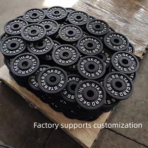 Vente en gros usine : Disques de musculation en forme de croix en fonte/acier au carbone, antidérapants, haute qualité, durables, 2,5-45 lb, pour la musculation en salle de sport - Product Image 6