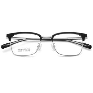 Monture de lunettes rectangulaire en alliage pour homme Danyang 8058, monture complète, confortable, légère, verres en résine - Product Image 3