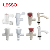 Robinet mural hygiénique LESSO en PVC anti-fuite à eau froide, avec cartouche céramique sans plomb, pour machine à laver et lavabo