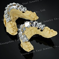 Grillz Unisexe de Haute Qualité en Argent S925 et Or Massif 10K 14K 18K, avec Micro-Incrustation de Moissanite VVS, Style Hiphop, Certifié par une tierce partie
