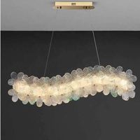 Lustre en cristal de luxe français, pendentif en forme de fleur, en aluminium, pour chambre à coucher, restaurant, mariage, banquet, décoration d'hôtel