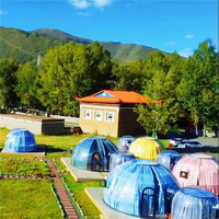 Maison complète moderne glamping extérieur Chine dôme préfabriqué maison hôtel dôme fabriqué à partir de matériaux de conteneur PC de haute qualité