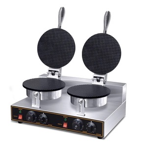 Machine à gaufres et cornets de crème glacée électrique portable en acier inoxydable pour usage commercial - Product Image 3