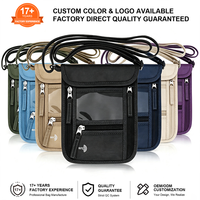 Portefeuille de voyage personnalisé pour passeport, pochette de rangement pour cartes, porte-passeport anti-RFID à porter autour du cou