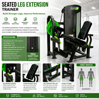 Machine à extensions de jambes assises SK Commercial, à charge par poulie, pour l'entraînement des quadriceps, équipement de fitness pour salle de sport
