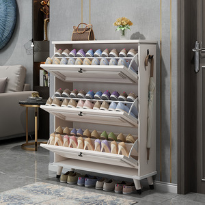 <span class=keywords><strong>Meubles</strong></span> de haute qualité au design moderne réglables à assemblage facile Étagère à chaussures en bois à 3 niveaux Organisateur de stockage Armoire à chaussures - Product Image 3