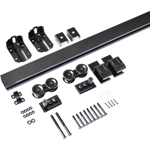 KINMADE Kit de portes coulissantes en acier noir pour l'extérieur des maisons - Product Image 4