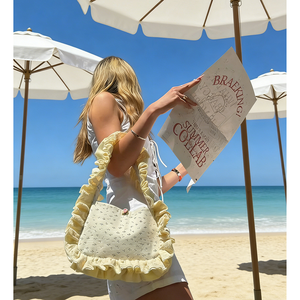 Magnifiques sacs fourre-tout à volants floraux, grande capacité, pochette de voyage élégante avec poignée pour <span class=keywords><strong>le</strong></span> quotidien et les voyages, pour filles, en dentelle - Product Image 2