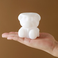 Moule à glaçons en silicone 3d en forme d'animal, ours en peluche simple de qualité alimentaire pour la maison