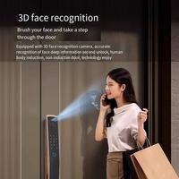 Para Samsung Electronic P70Max Smart Remote Control 3D Reconocimiento facial Huella digital Cerradura de puerta digital inteligente con cámara