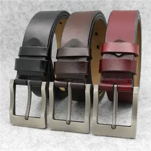 Ceinture en cuir véritable pour hommes, ceinturon avec boucle ardillon, modèle très tendance, vente en gros, LOGO personnalisable sur l'usine, lqceinture