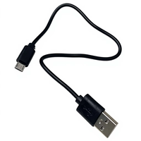 50CM Korte USB Micro V8 2A Snelle Oplaadkabel met Zuiver Koperfolie Afscherming voor Mobiele Telefoon MP3 MP4 Speler Oordopjes Oplader