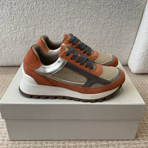 Factory Wholesale Plus <b>Size</b> Beaded Suede & Mesh Casual Sports <b>Shoes</b> for Men and Women, Comfortable Lace-Up Thick Soled Footwear - Product Image 4