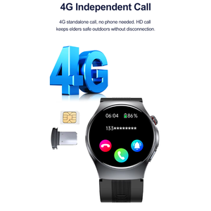 Reloj Inteligente GS206 4G con Pantalla AMOLED de 1.56 Pulgadas y 480x480, Bomba de Aire para Medir la Presión Arterial, ECG, Salud Cardíaca, SpO2, GPS, SOS, Asistente de Voz, Monitor de Actividad Física - Product Image 5