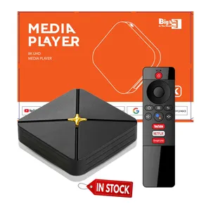 Kotak tv ip ganda Wifi android 9, set kotak atas Amlogic S905 8GB pintar 4k pemutar Media dengan Remote BT