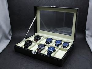 Boîte à Montres de Luxe Personnalisée de Haute Qualité en Cuir PU Rectangulaire à 12 Emplacements pour Présentoir et Rangement de Bijoux, Protectrice, Durable et Résistante aux Chocs - Product Image 3