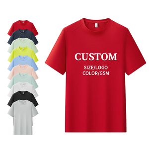 Good Quality Cheap Fitted Blank Men <b>Polyester</b> <b>Tshirt</b> Customize logo Casual Fitness Running Gym <b>Tshirts</b> Men - Product Image 5