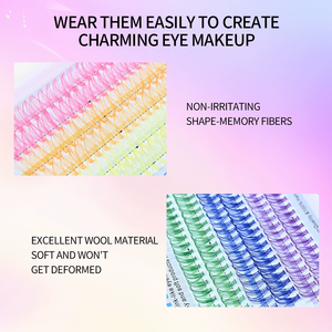 <span class=keywords><strong>Kit</strong></span> d'extension de <span class=keywords><strong>faux</strong></span> <span class=keywords><strong>cils</strong></span> de grappes de <span class=keywords><strong>cils</strong></span> colorés, <span class=keywords><strong>kit</strong></span> de <span class=keywords><strong>faux</strong></span> <span class=keywords><strong>cils</strong></span> colorés DIY pour débutants - Product Image 4