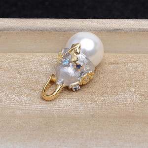 Accesorio de Plata S925 con Perla Esmerilada para DIY, Hebilla Universal de 10.5-12 mm, Colgante, Soporte Vacío 5697, Fornituras de Joyería - Product Image 2