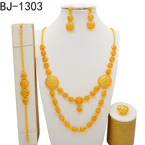 <span class=keywords><strong>Ensemble</strong></span> de bijoux de luxe de style Dubaï en gros - 4 pièces - <span class=keywords><strong>Ensemble</strong></span> de collier exquis d'inspiration africaine - Product Image 6