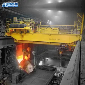 Standard cast crane 74ton/20 ton electric hoist hook lifting cast bridge crane for steel factory