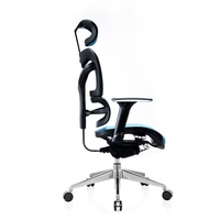 Chaise de bureau ergonomique en tissu maillé, nouveau Design, Support lombaire, avec repose-pieds, BIFMA passé